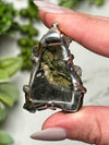 Raw Epidote in Quartz Pendant - #2