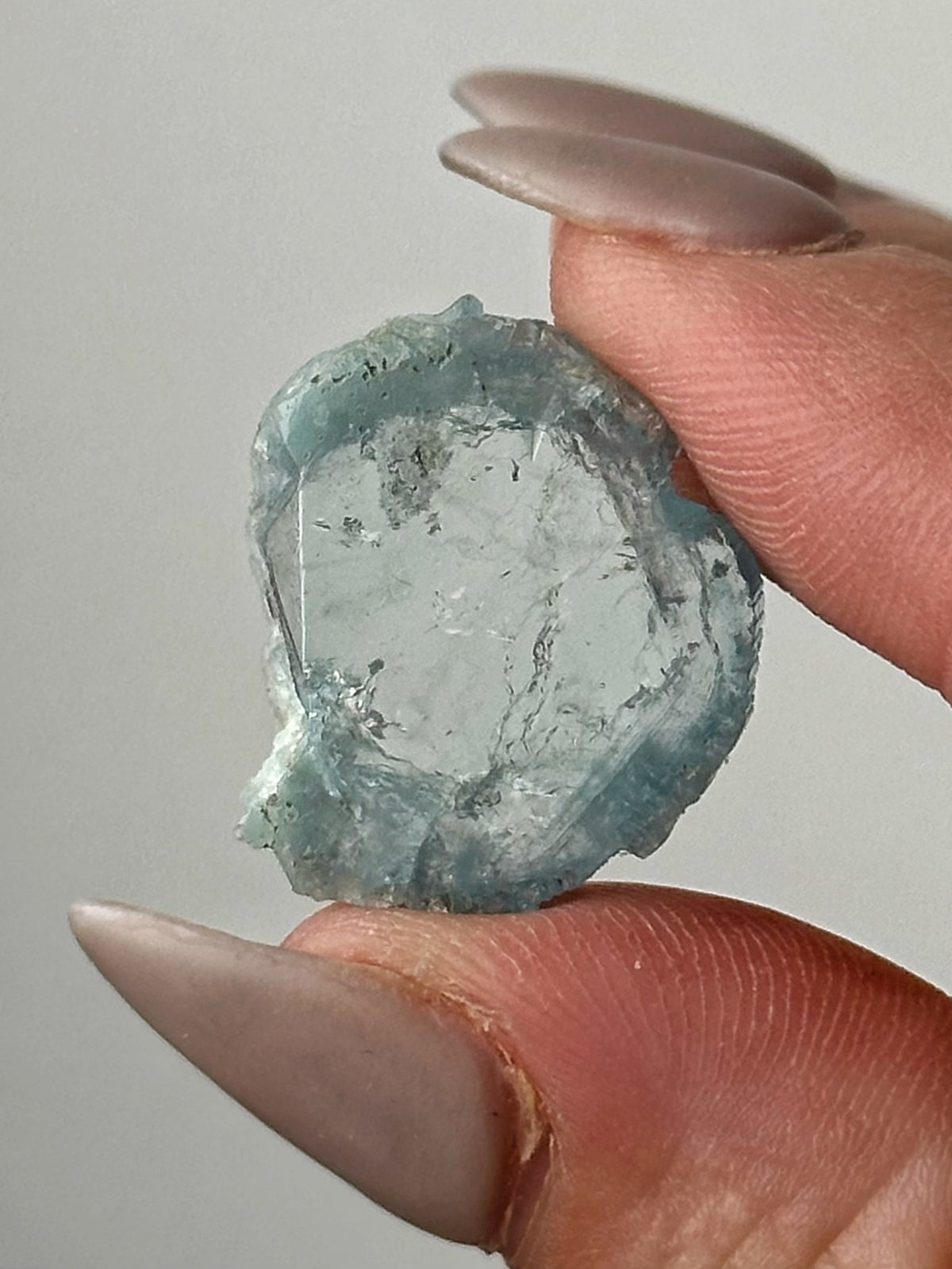 Raw Aquamarine Slice - #11
