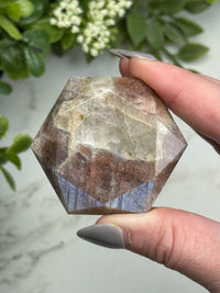 Moonstone with Sunstone Hexagon - #14