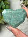 Amazonite Faceted Heart - #6