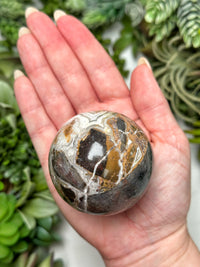 Crazy Lace Agate Sphere - #4