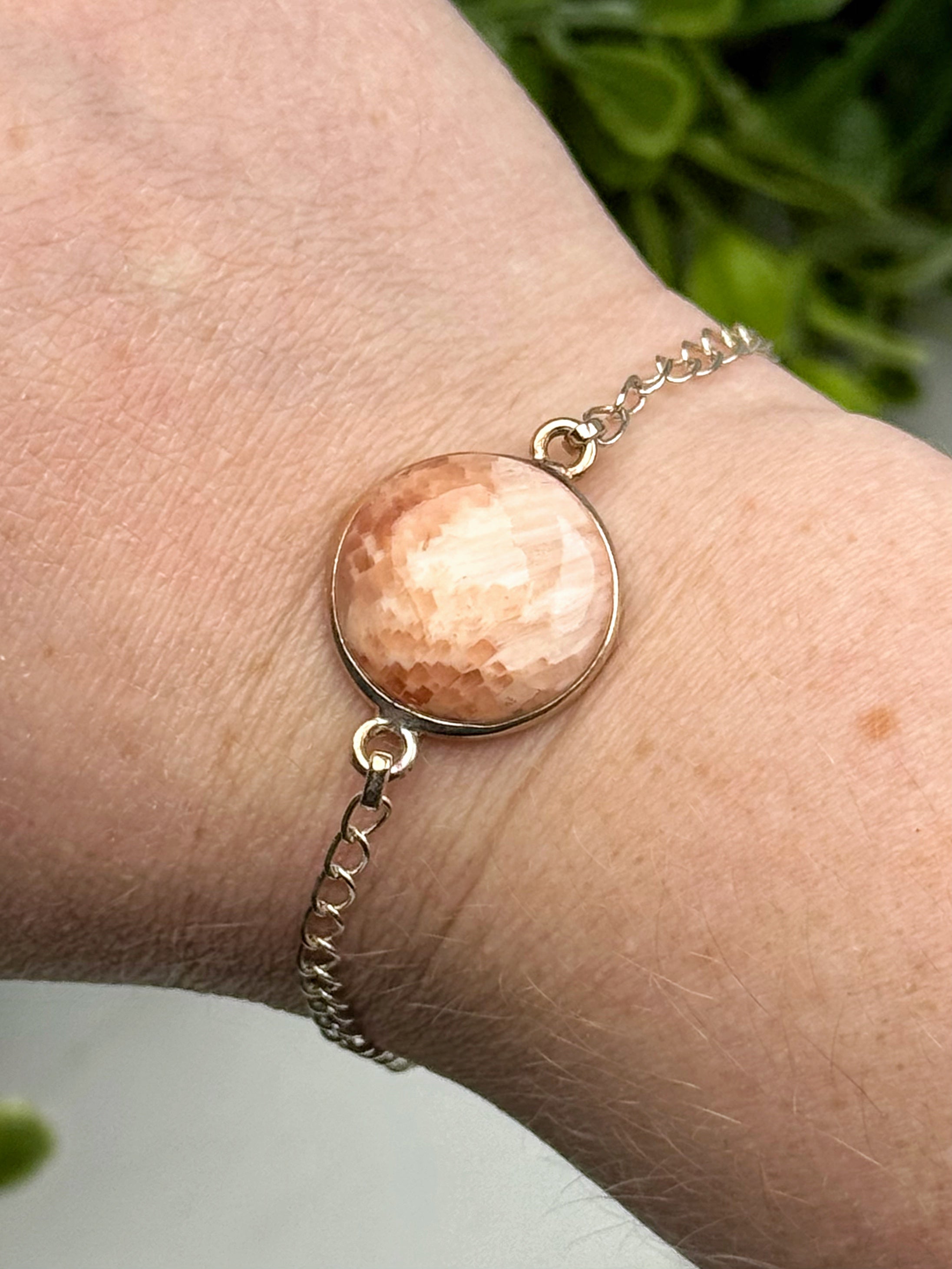 Peach Scolecite Bracelets - Third-Eye & Crown Chakra - No. 76