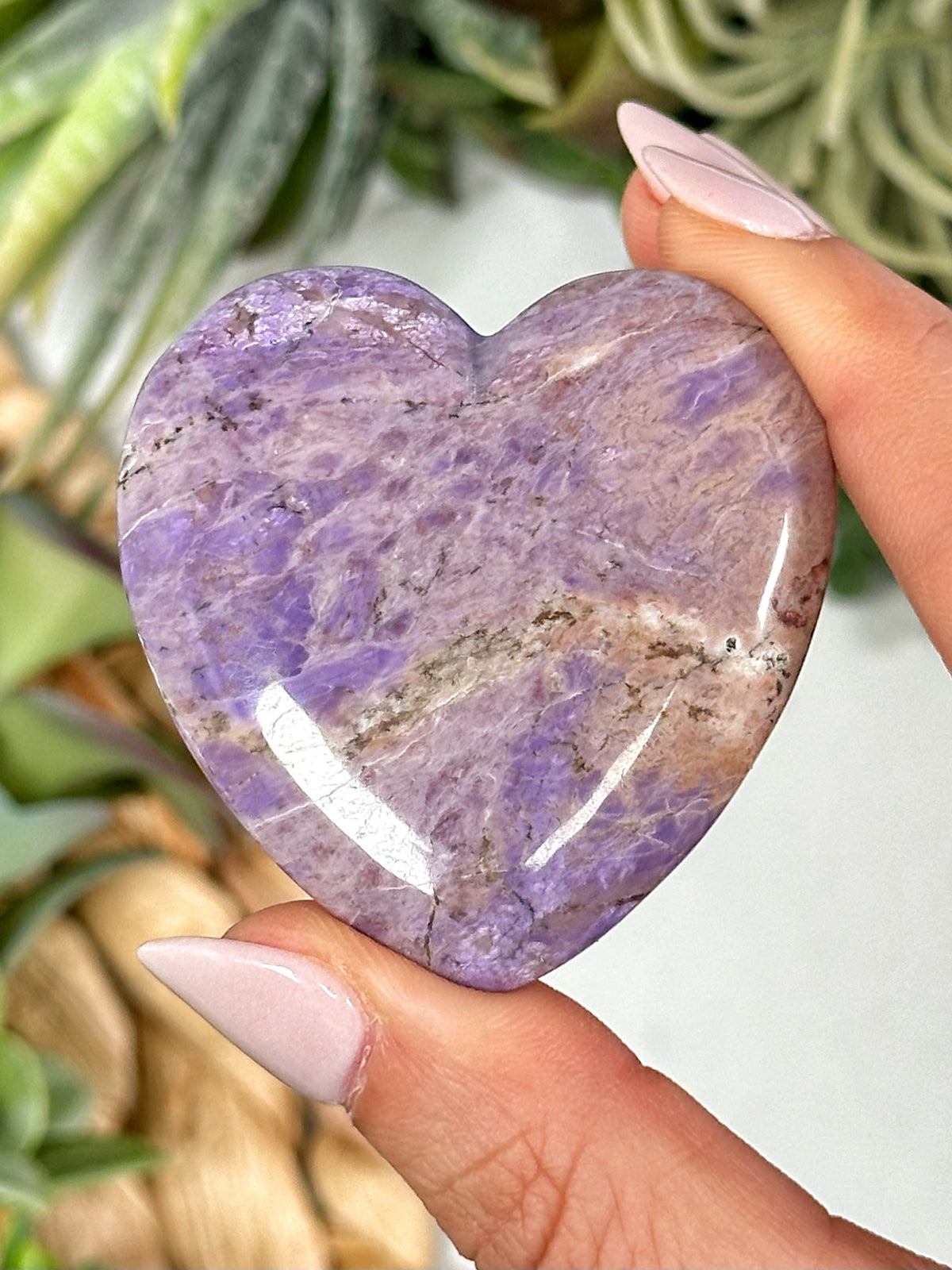 Lavender Jade Heart - #1