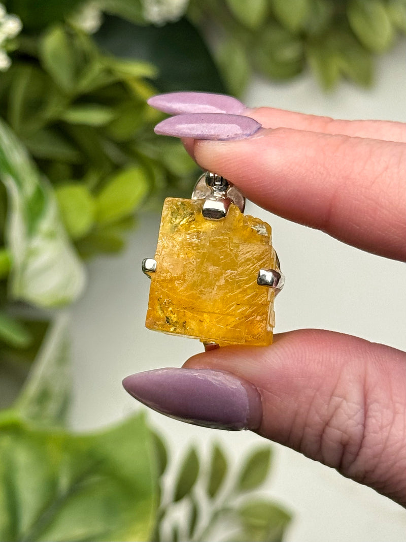 Yellow Fluorite Pendant - #1