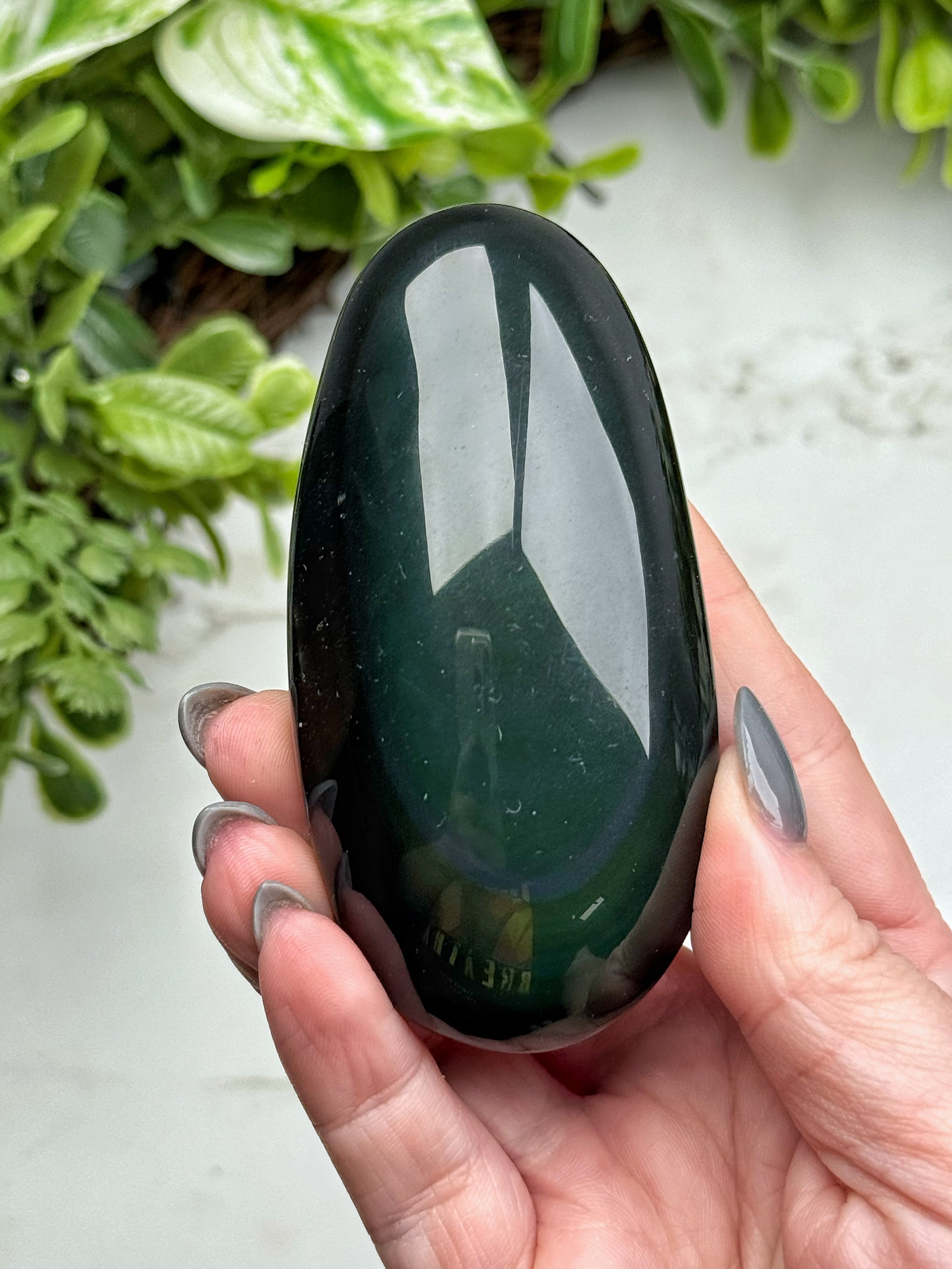 Rainbow Obsidian Palmstone - #10
