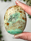 Green Smithsonite Palmstone - #12