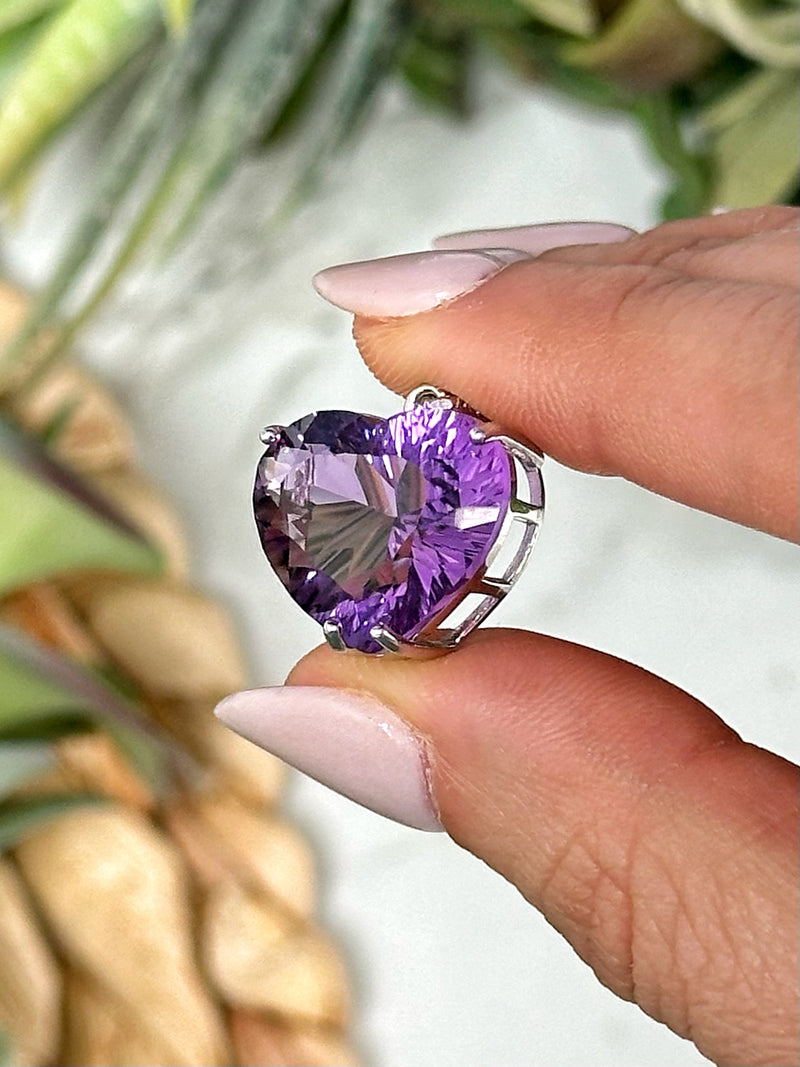 Amethyst Heart Pendant - #2