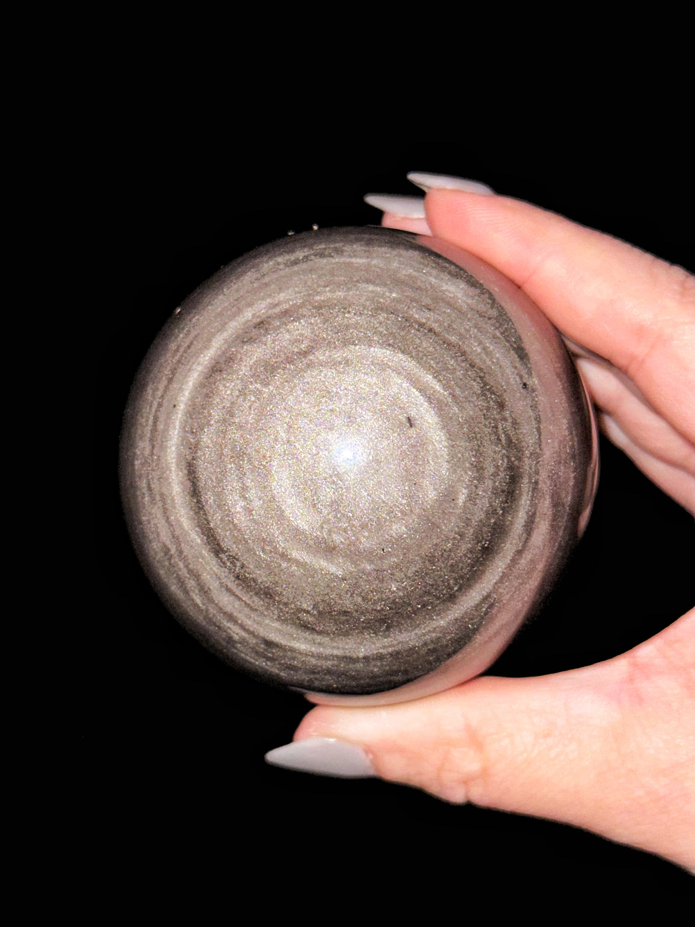 Silver Sheen Obsidian Sphere - #1