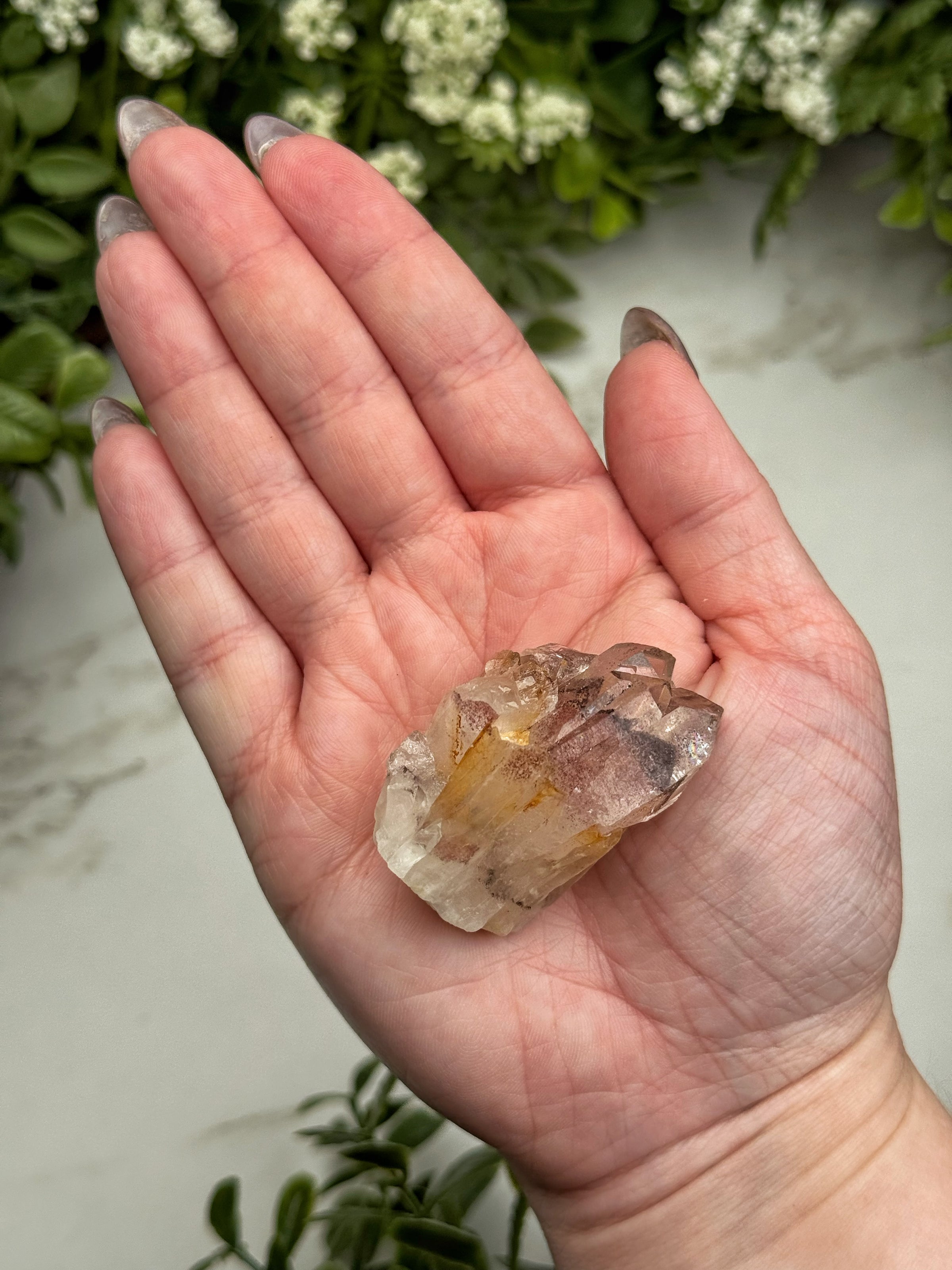 Raw Hematite in Quartz - #12