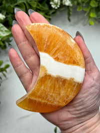 Orange Calcite Moon - #12