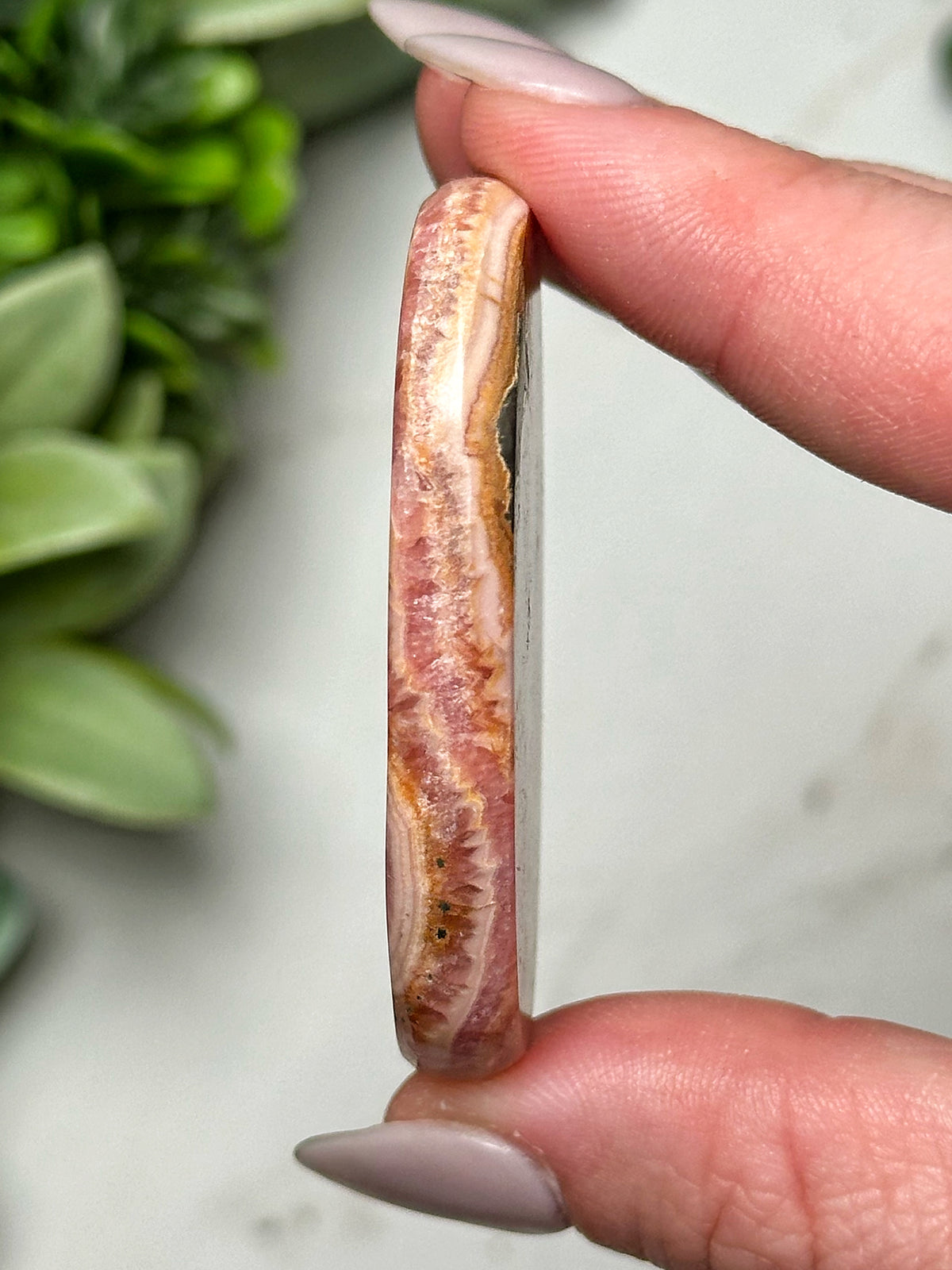 Rhodochrosite Worry Stone - #13