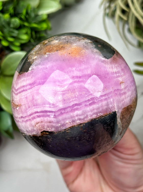 Pink Aragonite Sphere - #5