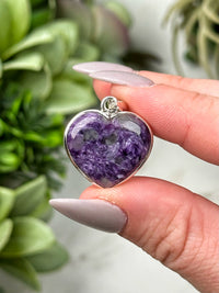 Charoite Pendants - Root, Third-Eye & Crown Chakra - No. 55