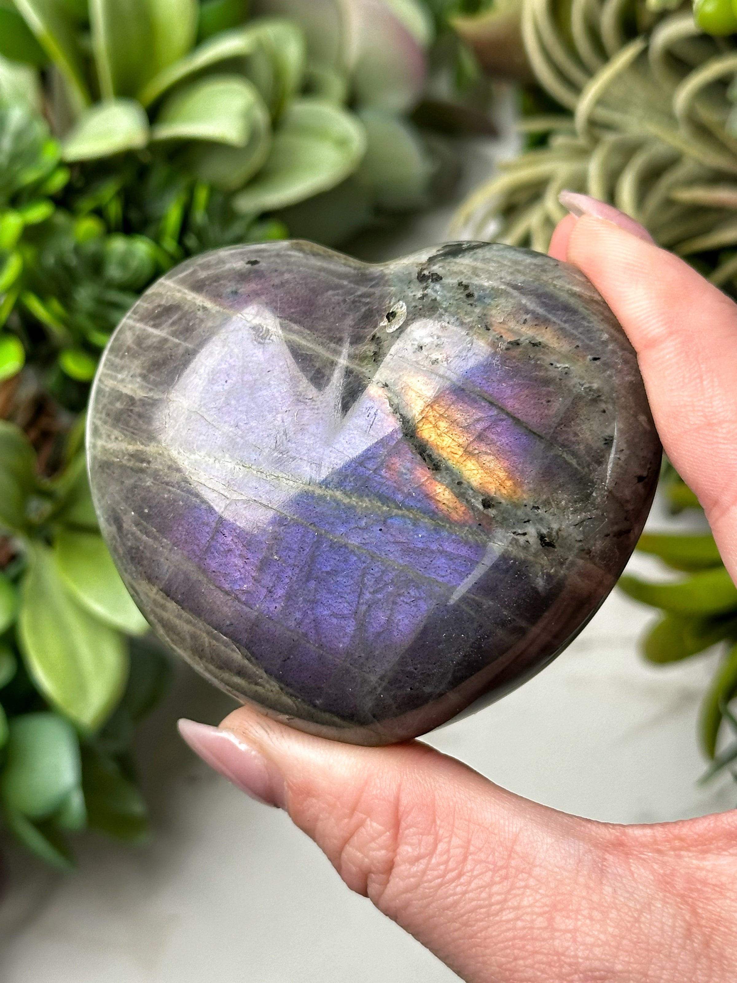 Labradorite Heart - #16