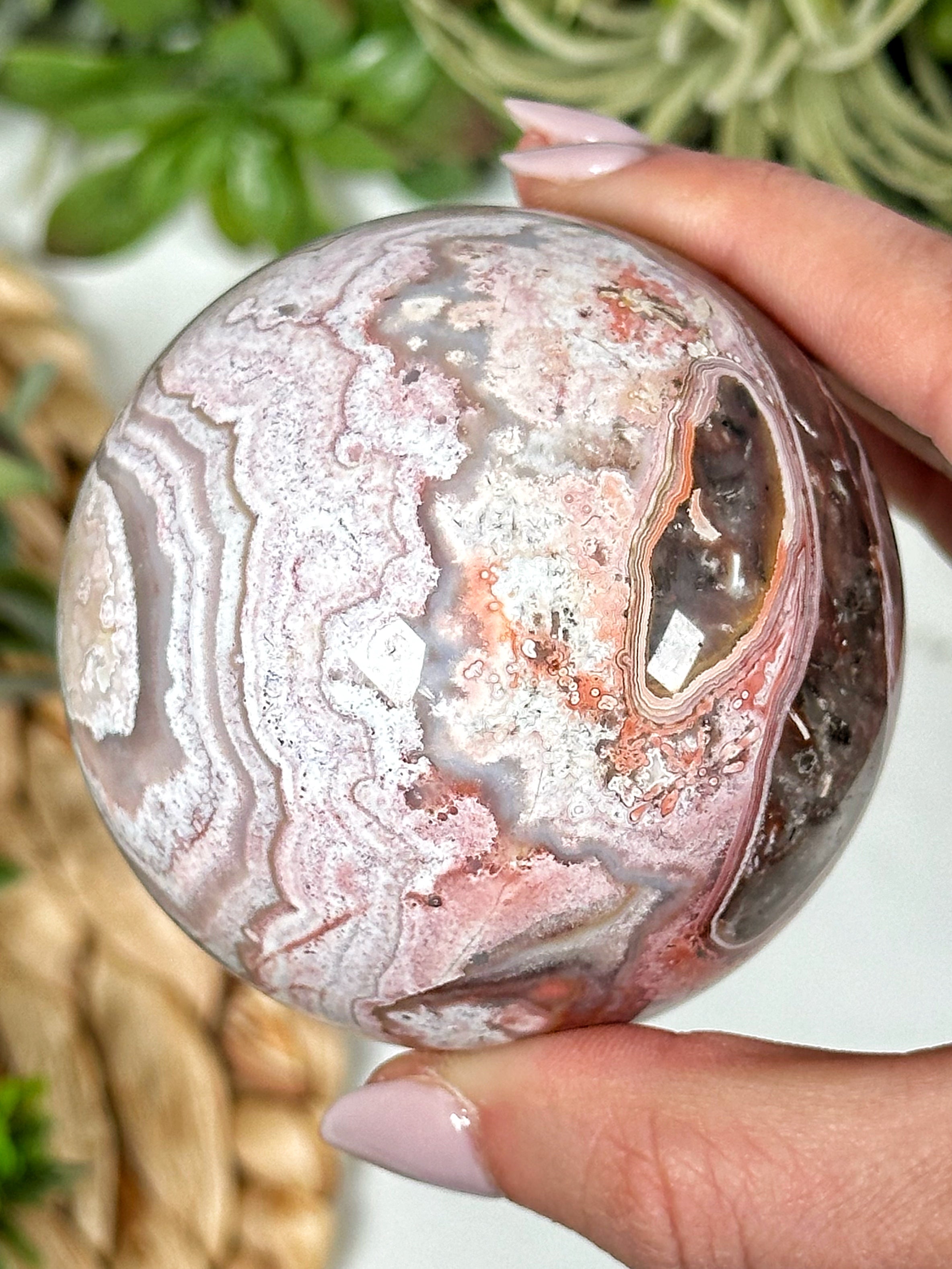 Crazy Lace Agate Sphere - #1