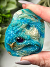Blue Opal with Amethyst Dragon - #1