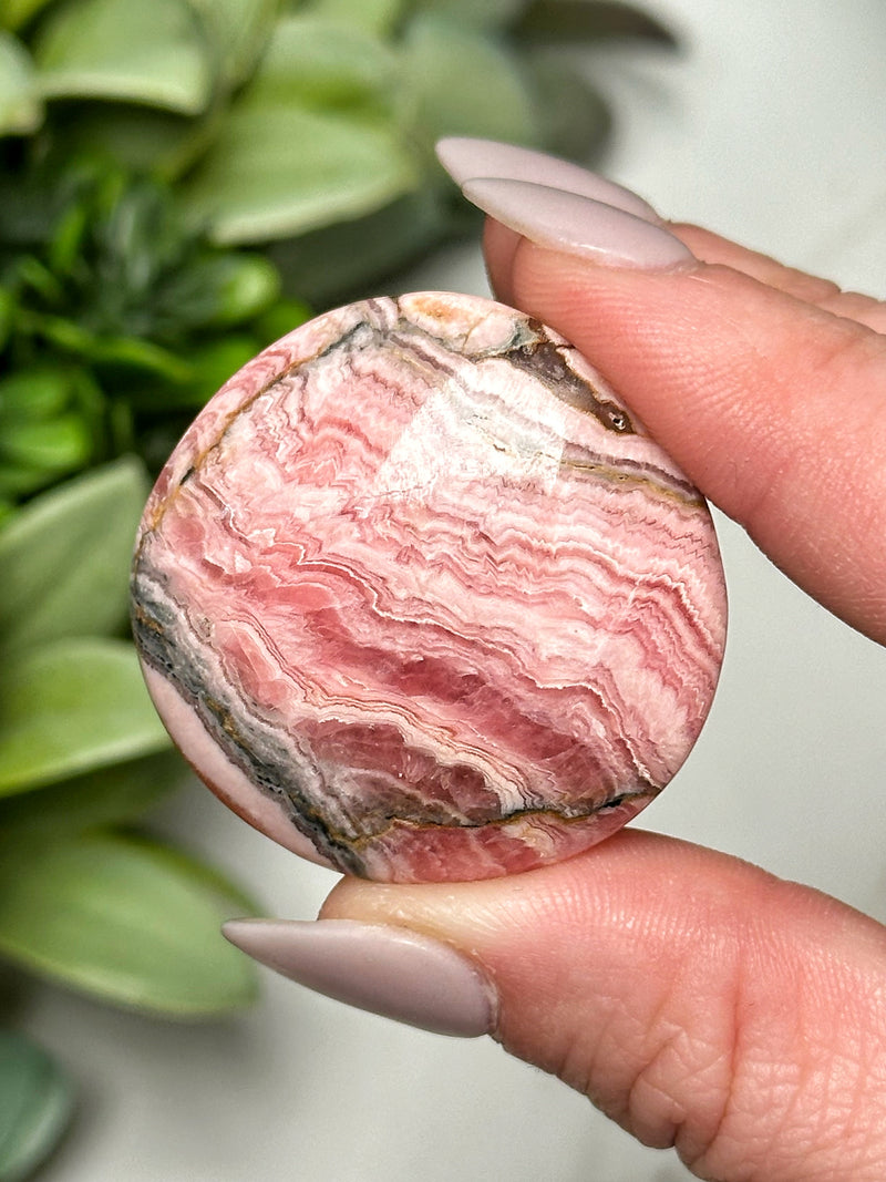 Rhodochrosite Palmstone - #14