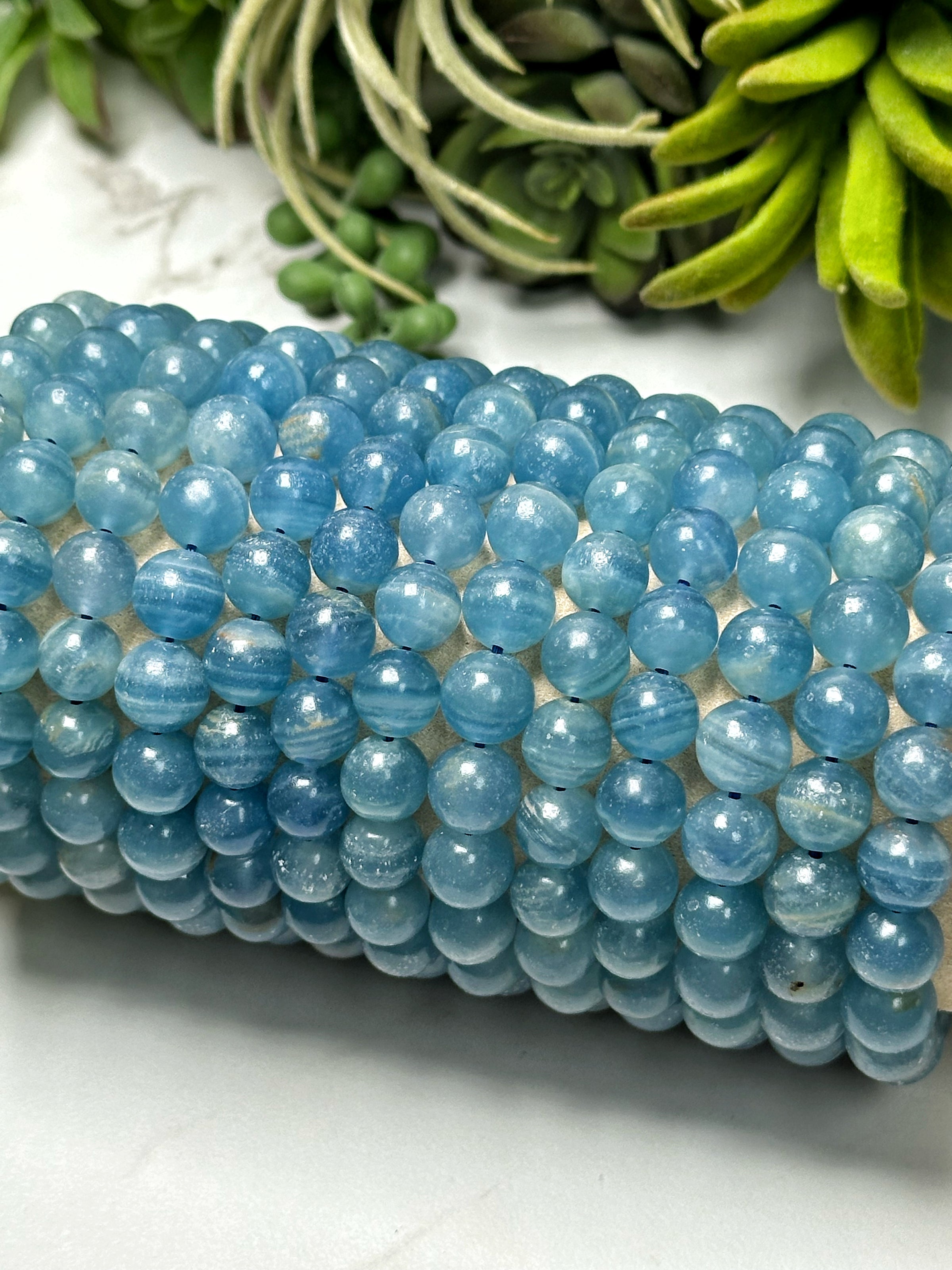 Blue Onyx Bracelets - Throat Chakra - No. 21
