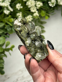 Raw Epidote in Quartz - #11