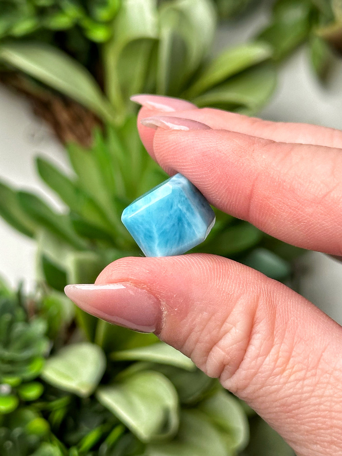 Mini Larimar Cube - #16
