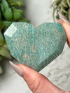 Amazonite Faceted Heart - #6