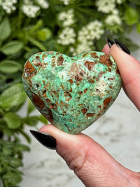 Green Smithsonite Heart - #12