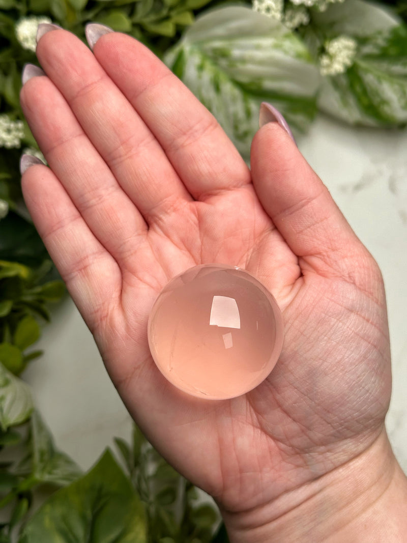 Star Rose Quartz Sphere - #16