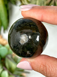 Green Amphibole Sphere - #2