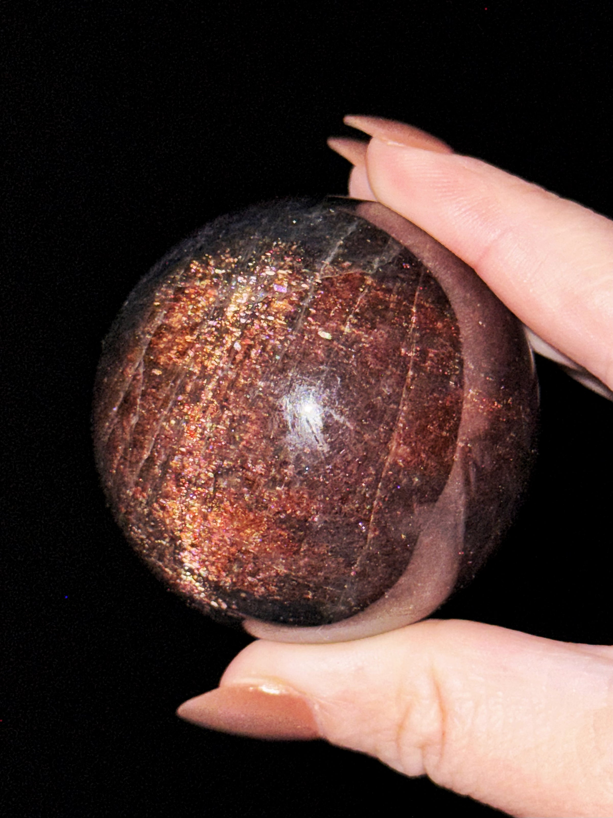 Iolite with Sunstone Sphere - #10