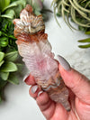 Crazy Lace Agate Amethyst Feather - #10
