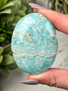 Blue Aragonite Palmstone - #11