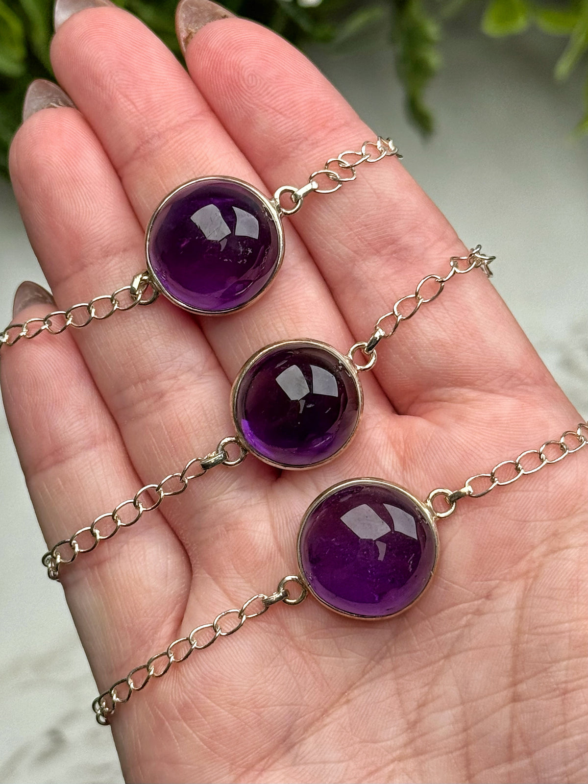 Amethyst Bracelets - Third-Eye & Crown Chakra - No. 68