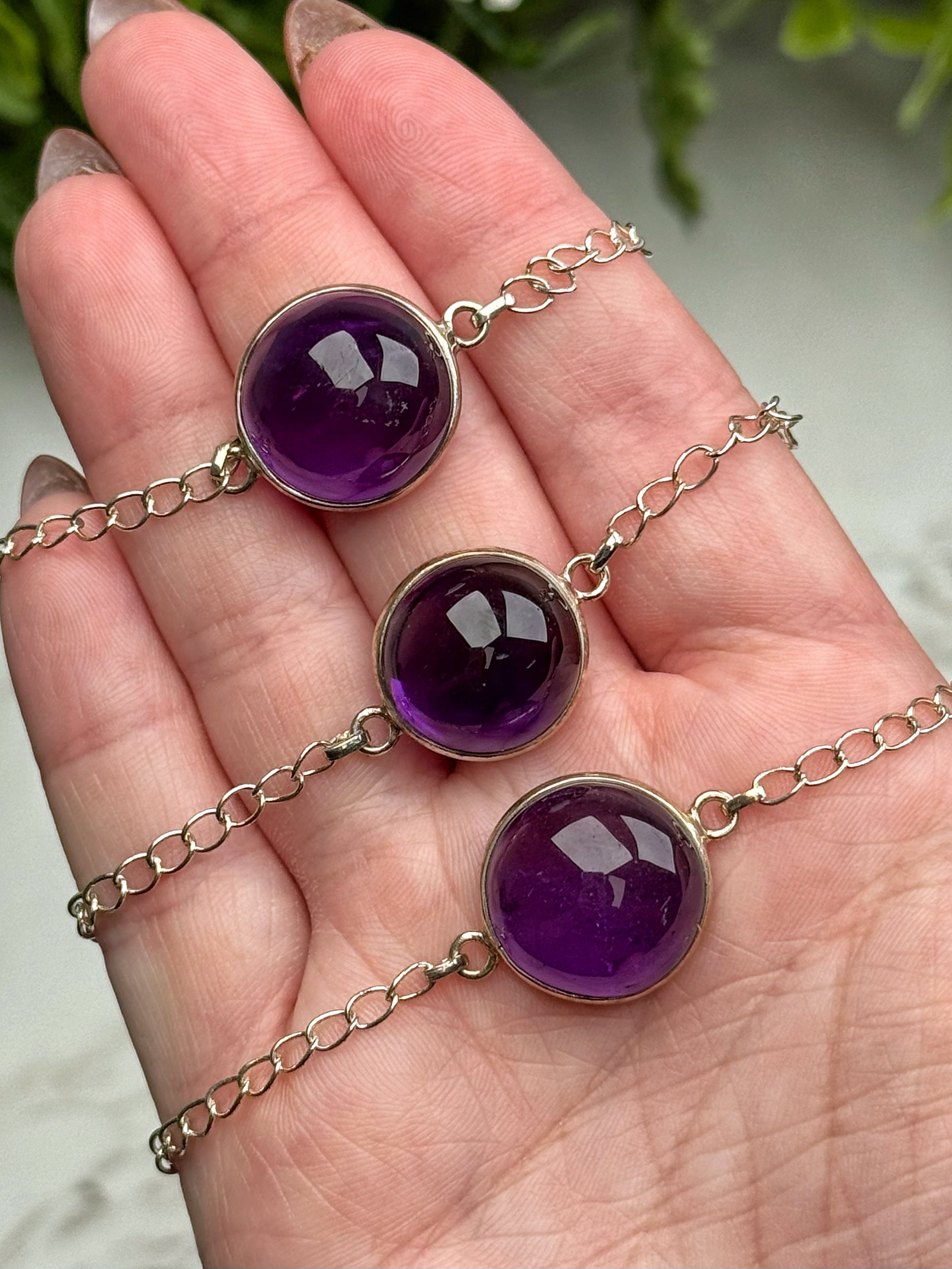 Amethyst Bracelets - Third-Eye & Crown Chakra - No. 68