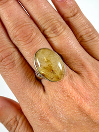 Golden Rutilated Quartz Ring - #1