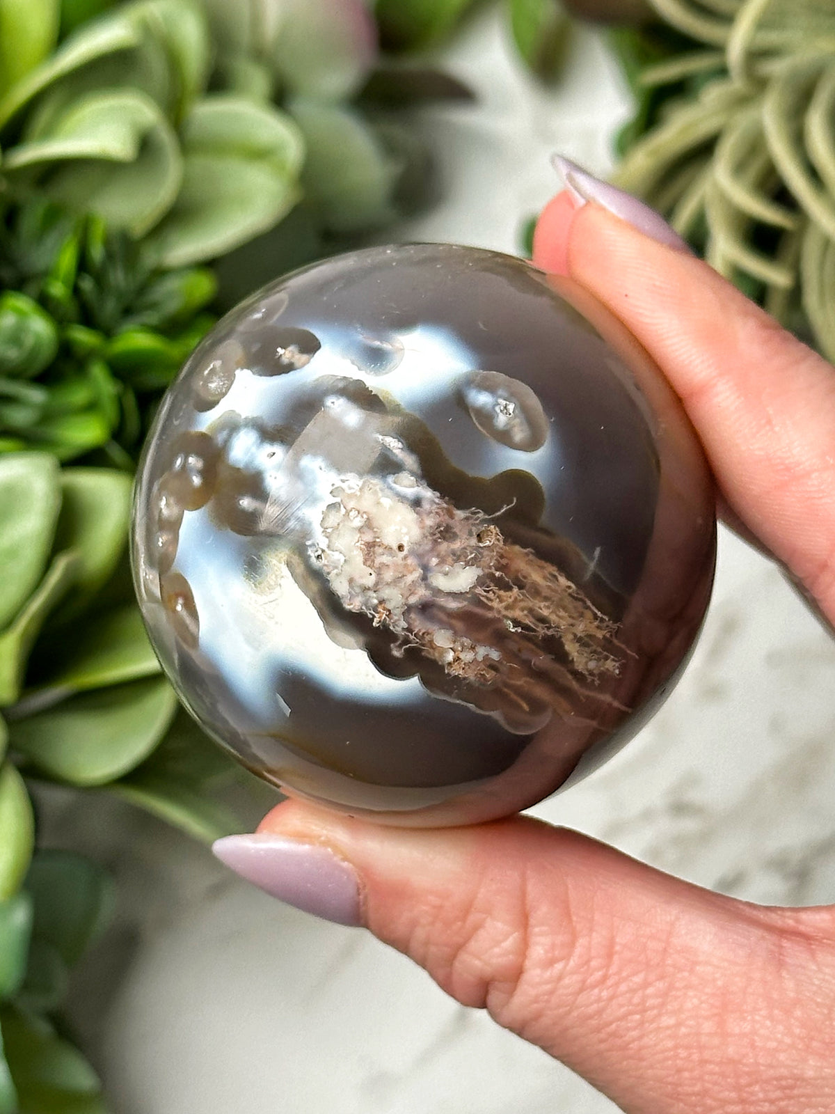 Orca Agate Sphere - #14