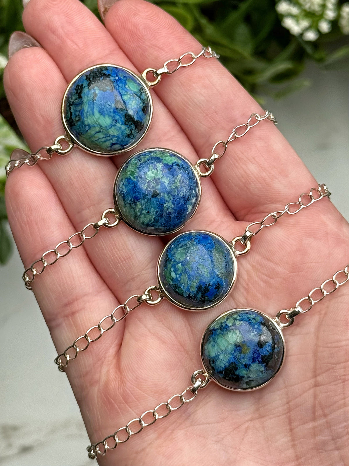 Azurite Bracelets - Third-Eye & Crown Chakras - No. 75