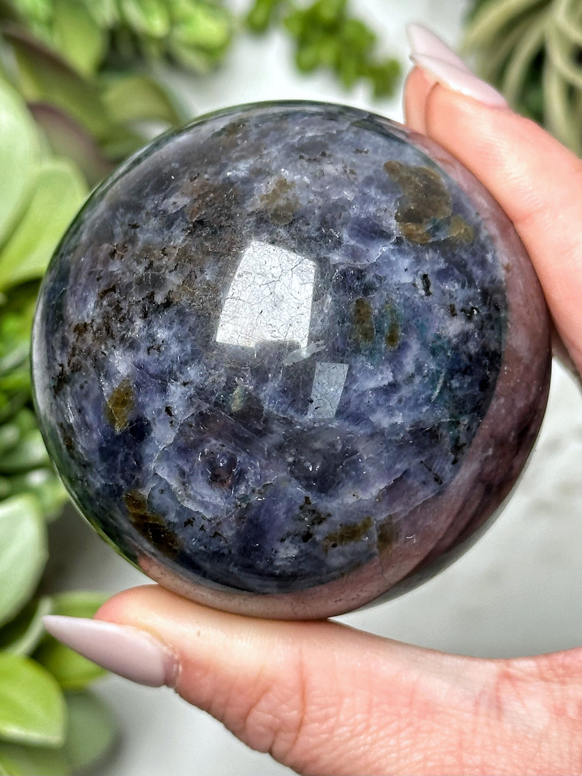 Iolite and Spinel Sphere - #13