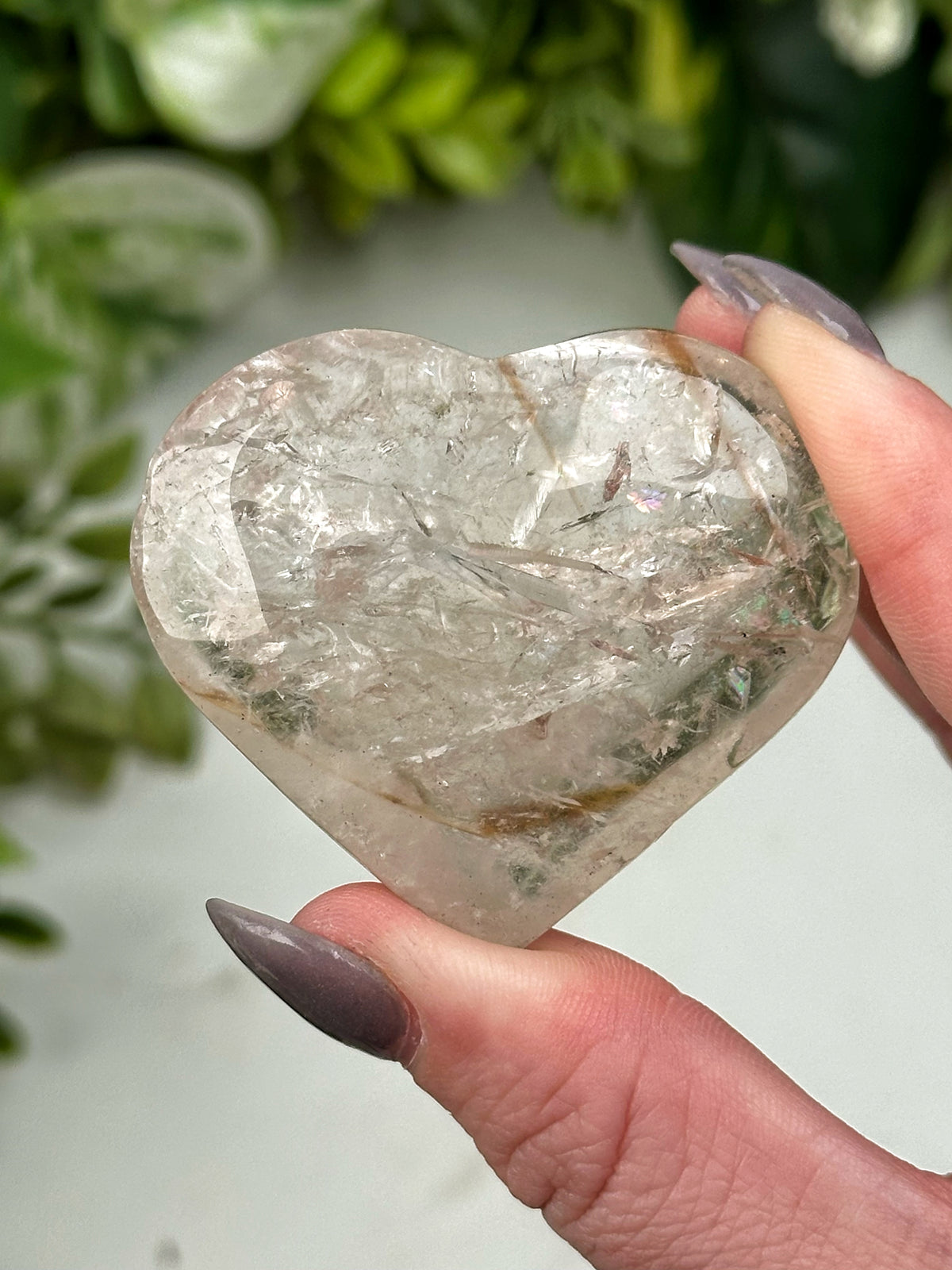 UV Reactive Amethyst Heart - #2