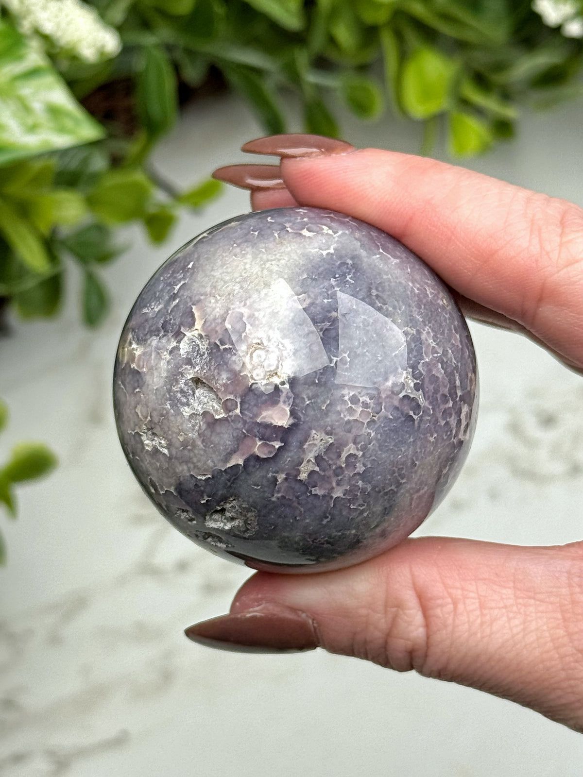 Grape Agate Sphere - #12