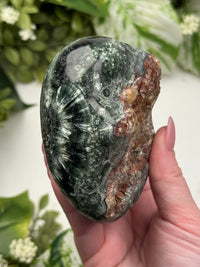 Seraphinite with Calcite Freeform - #7