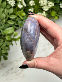 Purple Chalcedony Heart - #13