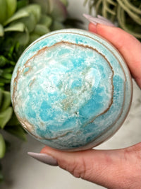 Blue Aragonite Sphere - #5