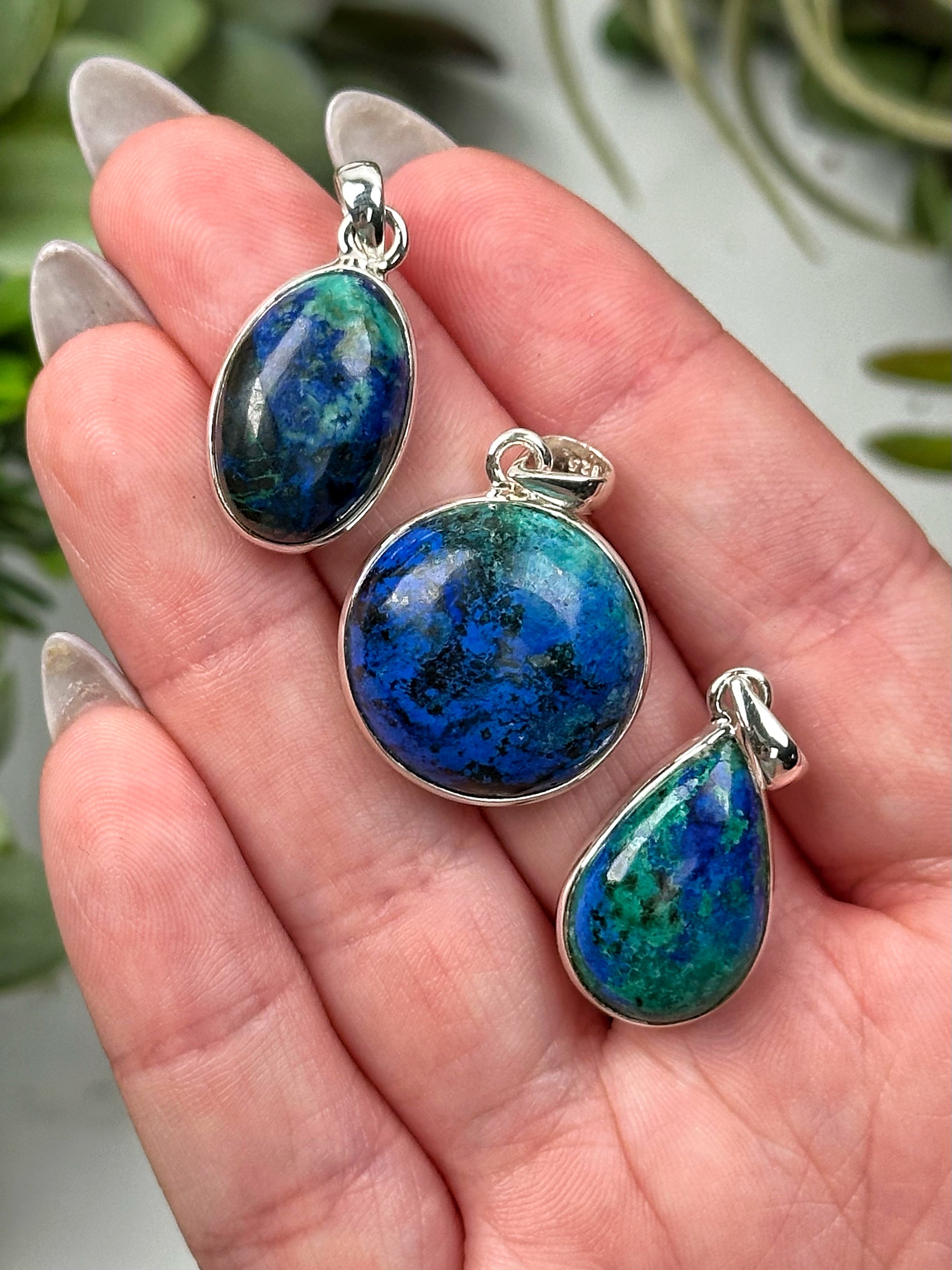 Azurite Pendants - Third-Eye & Crown Chakras - No. 60