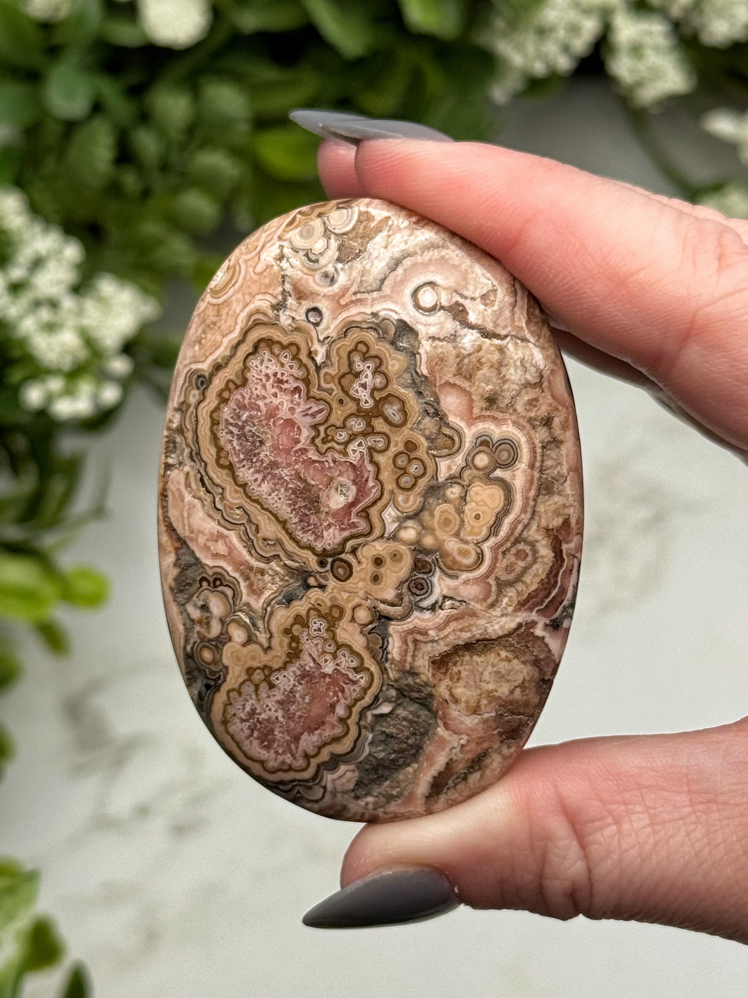 Rhodochrosite Palmstone - #6