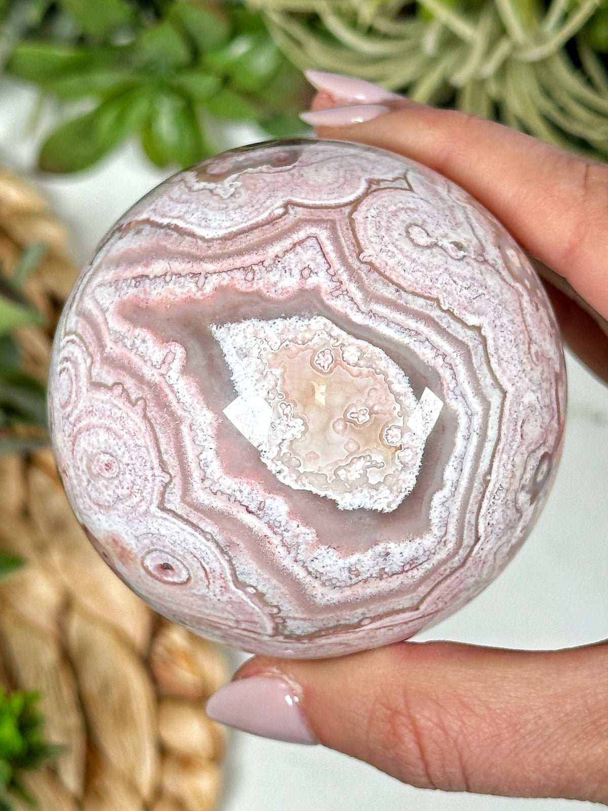 Crazy Lace Agate Sphere - #1