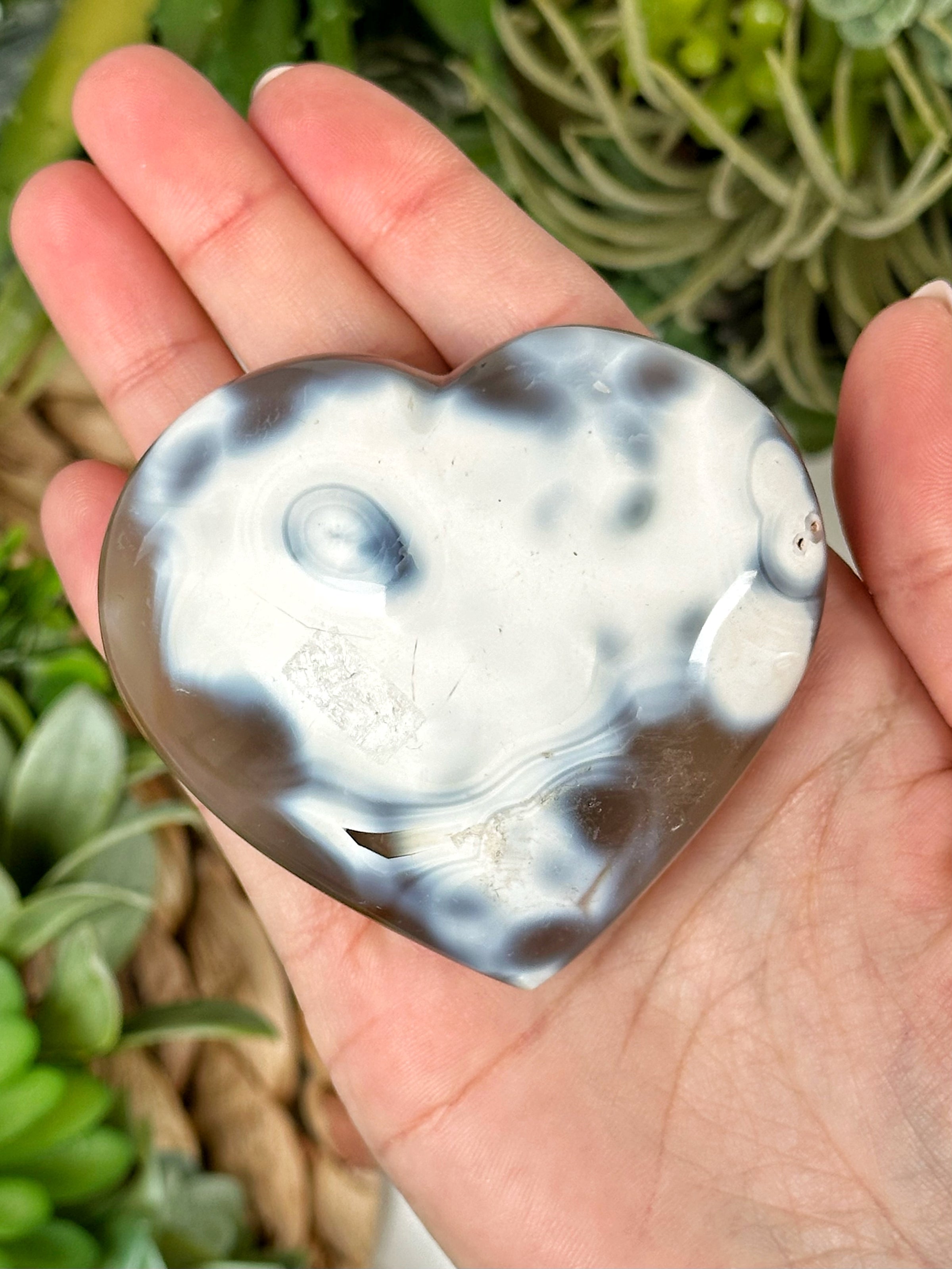 Orca Agate Heart - #3