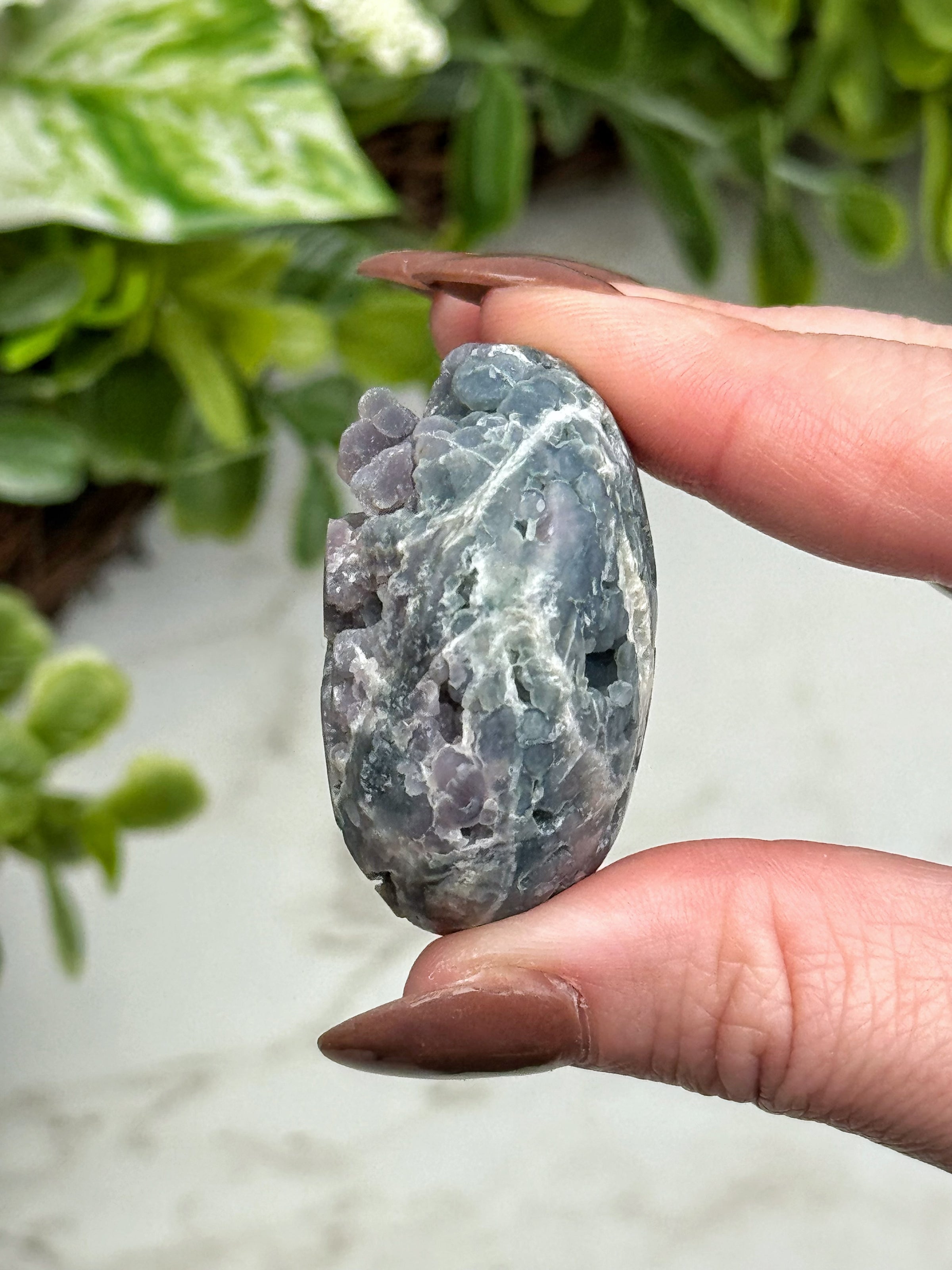 Grape Agate Palmstone - #17