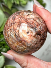 Red Moonstone Sphere - #10