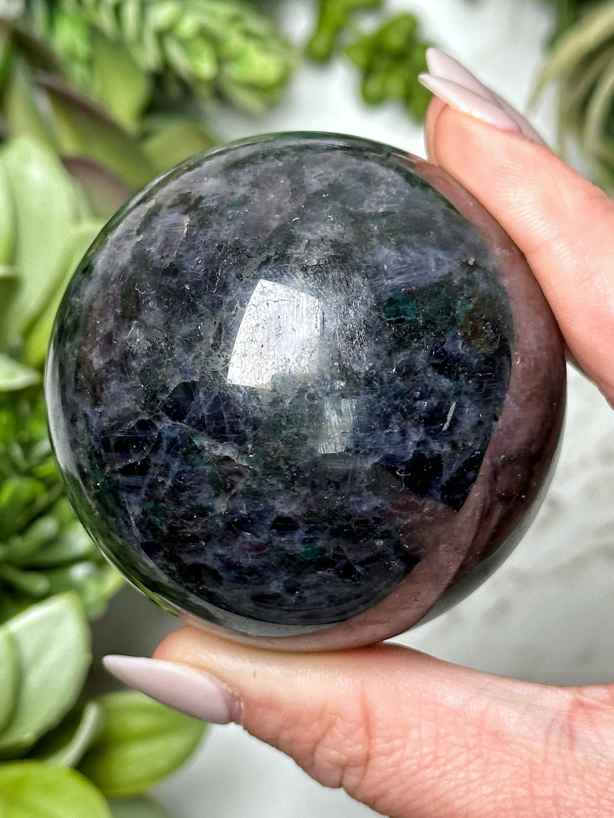 Iolite and Spinel Sphere - #14
