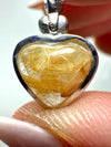 Golden Rutilated Quartz Heart Pendant - #1